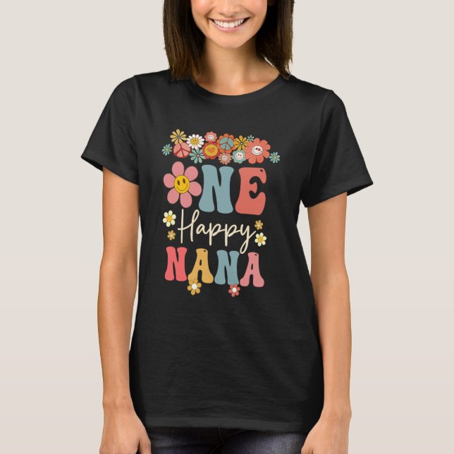 Camiseta Un feliz Nana 1er cumpleaños familia coincidiendo  (Anverso)
