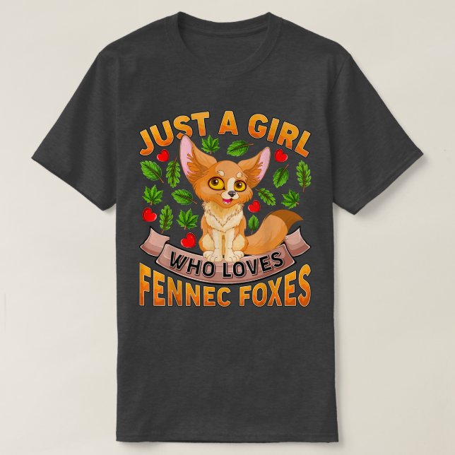 Camiseta Un Fennec Divertido Para El Amante Sólo Un Chica Q (Diseño del anverso)