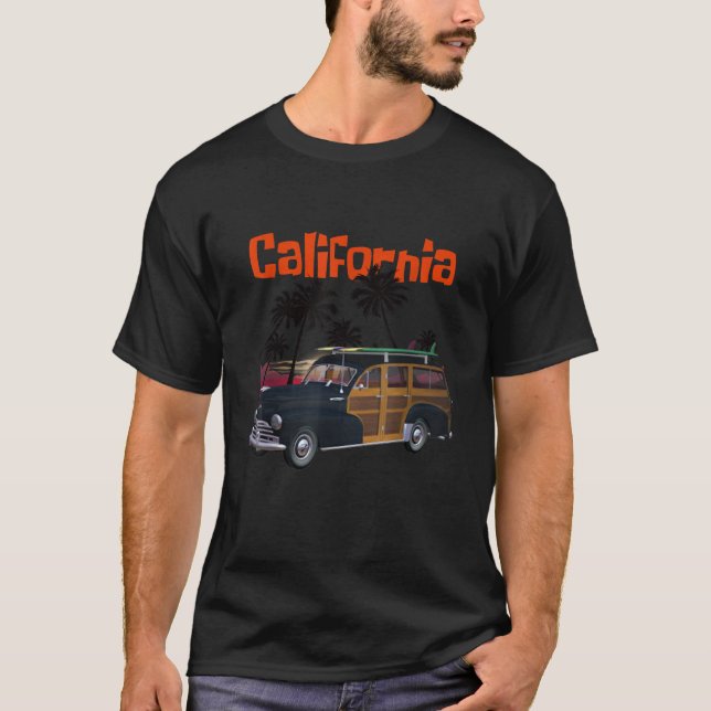 Camiseta Un fresco y clásico estilo woody Wagon de Californ (Anverso)