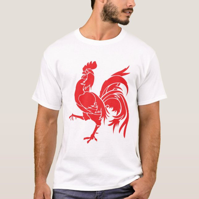 Camiseta Un gallo rojo (Anverso)