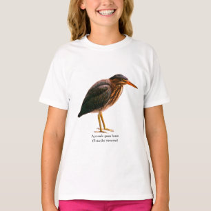 Camiseta Un Garcilla Verde juvenil (Butorides virescens)