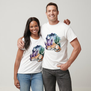 Camiseta Un gatito con cristales en el desierto