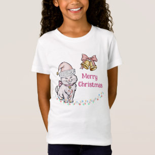 Camiseta Un gatito de Navidades con un nombre personalizado