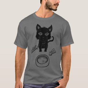 Camiseta Un gatito gatito hambriento espera leche