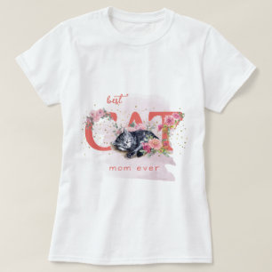 Camiseta Un Gatito Sueño Rodeado De Flores
