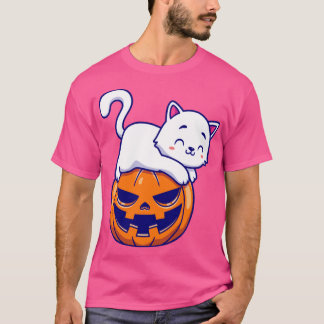 Camiseta Un Gato Aburrido En El Personalizado De Halloween