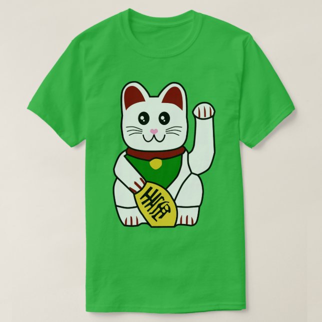 Camiseta Un gato afortunado japonés (Diseño del anverso)