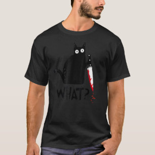 Camiseta Un Gato Asesino Con Un Gato Gracioso De Knife Qué 