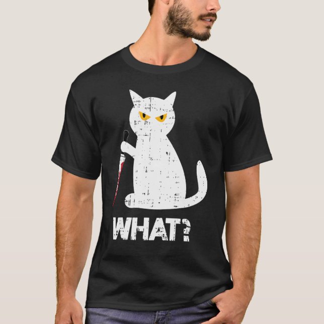 Camiseta Un gato asesino de carne sangrienta disfraz animal (Anverso)