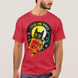 Camiseta Un gato astronauta gracioso me da espacio para la 