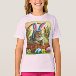 Camiseta Un gato Chica de Pascua