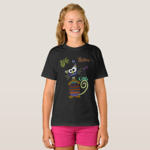Camiseta Un gato colorido divertido