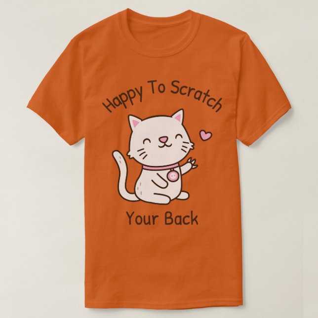 Camiseta Un Gato Con Cuchillas Feliz De Romper La Espalda (Diseño del anverso)