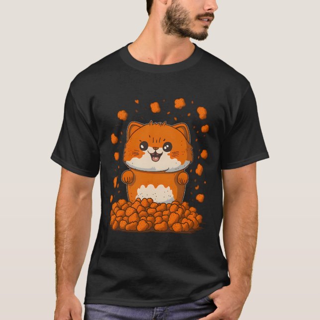 Camiseta Un gato con lágrimas en la cabeza y garras. (Anverso)