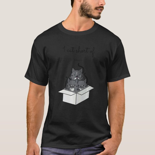 Camiseta Un Gato Corta de Loco (Anverso)