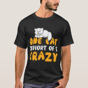 Camiseta Un Gato Corto De Gato Gráfico Loco