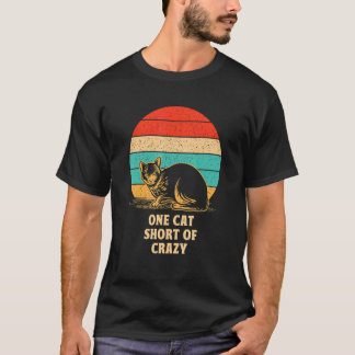 Camiseta Un gato corto de humor loco para gatos gatito comp