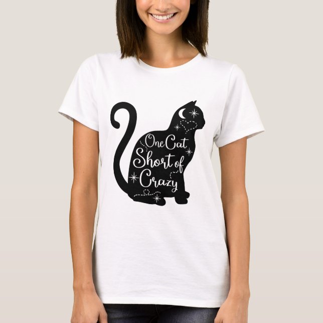 Camiseta Un gato corto de loca mujer de Trinidad (Anverso)