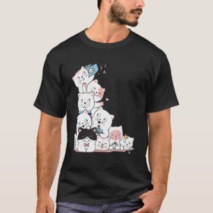 Camiseta Un Gato De Color Cuaderno Para El Diseño De Gato M