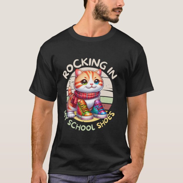 Camiseta Un Gato De Gatito Caliente De Vuelta A La Escuela  (Anverso)