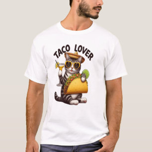 Camiseta Un gato de Guay disfrutando del taco el martes