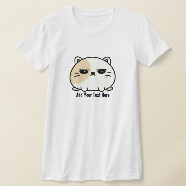 Camiseta Un gato de Mochi enojado de Kawaii Chubby (Distribución)