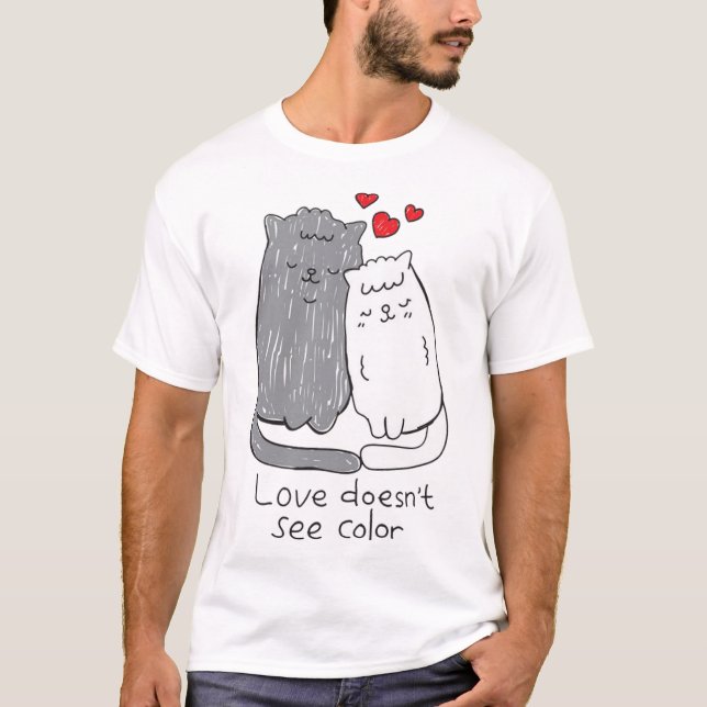Camiseta Un gato de pareja (Anverso)