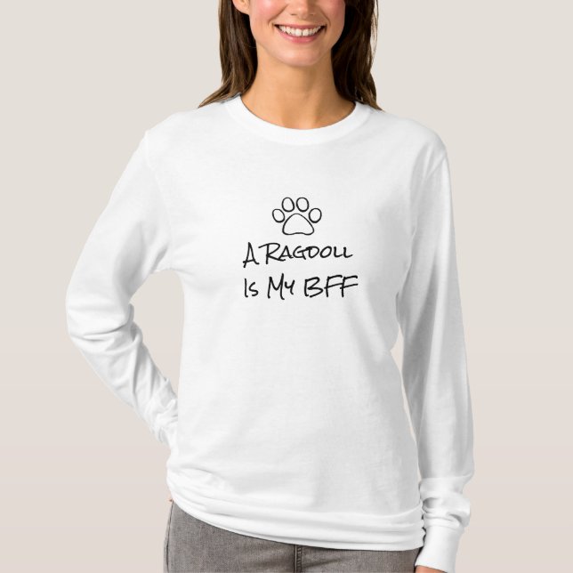 Camiseta Un gato de Ragdoll es mi BFF (Anverso)