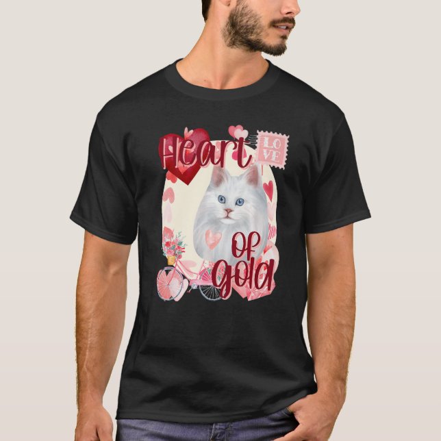 Camiseta Un gato de San Valentín siamés simplemente adoraba (Anverso)