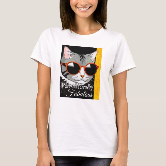 Camiseta Un gato delicioso (Anverso)