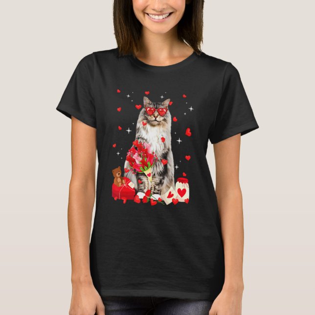 Camiseta Un gato divertido y divertido para el gato de Main (Anverso)