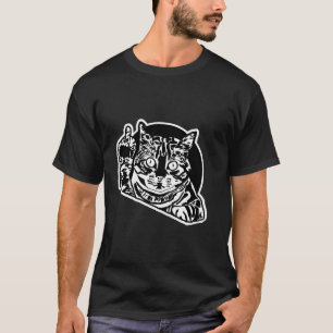 Camiseta Un Gato Divertido Y Rudo Que Da El Dedo Medio