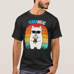 Camiseta Un gato dulce yerbaholic Argentina Yebra Mate Tea