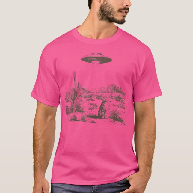 Camiseta Un gato enloquecido de rodeo de Alien Ufo Occident (Anverso)