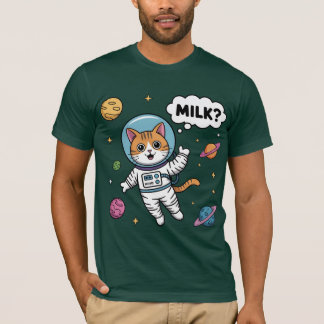 Camiseta ¡Un Gato Espacial Quiere Leche!