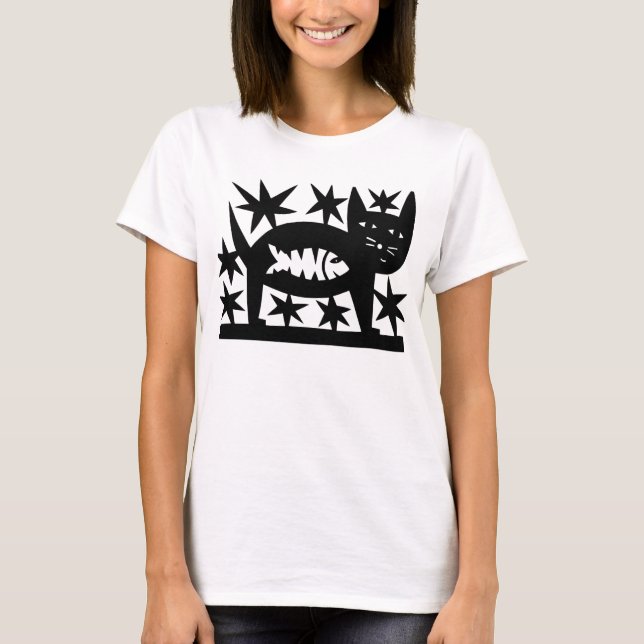 Camiseta Un gato feliz (Anverso)
