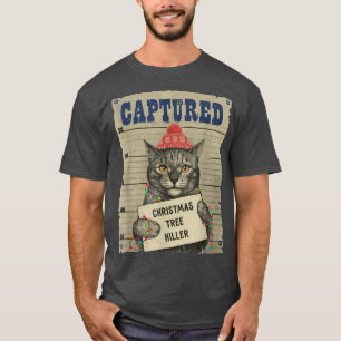 Camiseta Un gato gatito divertido capturó al asesino del ár