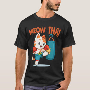 Camiseta Un gato gay tailandés gracioso gusta del boxeo tai