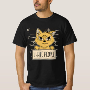 Camiseta Un gato gracioso dice que odio los memes de chiste