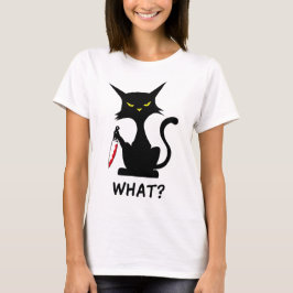 Camiseta Un gato gracioso diciendo qué
