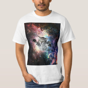 Camiseta Un gato gracioso en el espacio