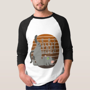 Camiseta Un gato gracioso haciendo yoga. diseño divertido d