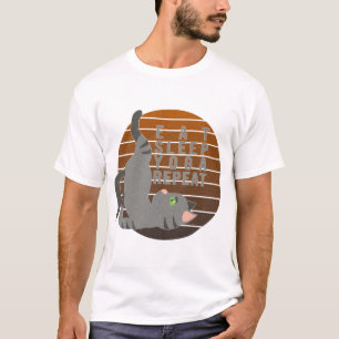 Camiseta Un gato gracioso haciendo yoga. diseño divertido d