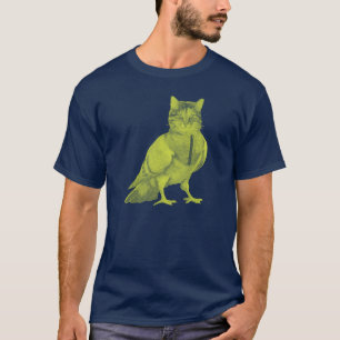 Camiseta Un gato gracioso vistiendo una paloma haciendo dis