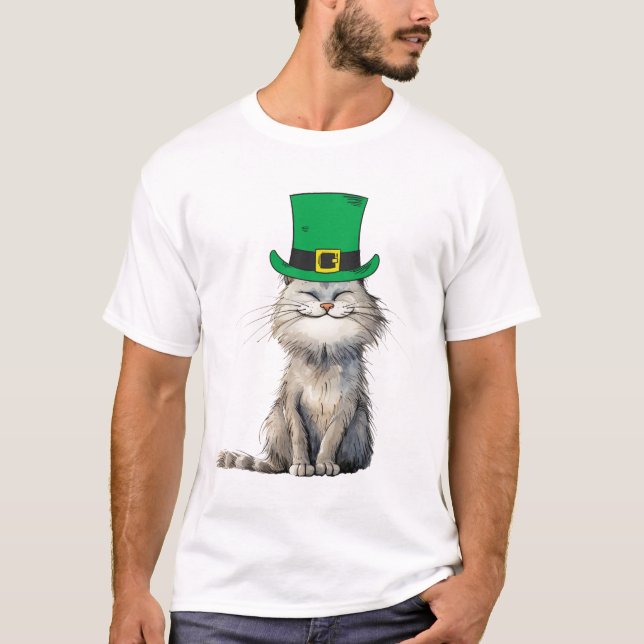 Camiseta Un gato irlandés feliz (Anverso)