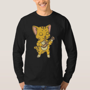 Camiseta Un gato jugando a Ukelele Guay Kitten Uke Artista