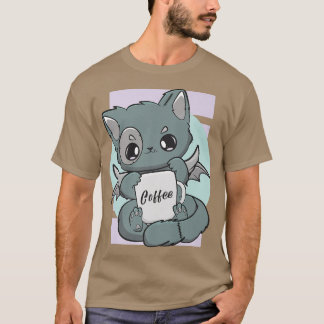 Camiseta Un gato kawaii con café Mug Moka Barista Neko