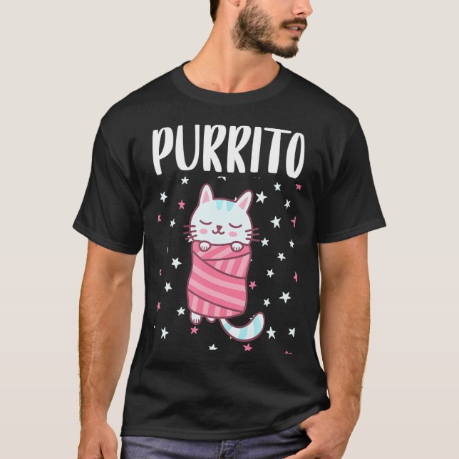 Camiseta Un Gato Kawaii Con Un Burrito Kitty Kat (Anverso)