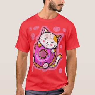 Camiseta Un gato kawaii se burla de mujeres animales japone