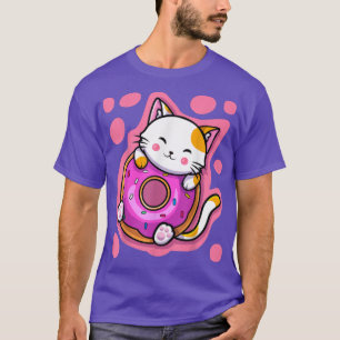 Camiseta Un gato kawaii se burla de mujeres animales japone